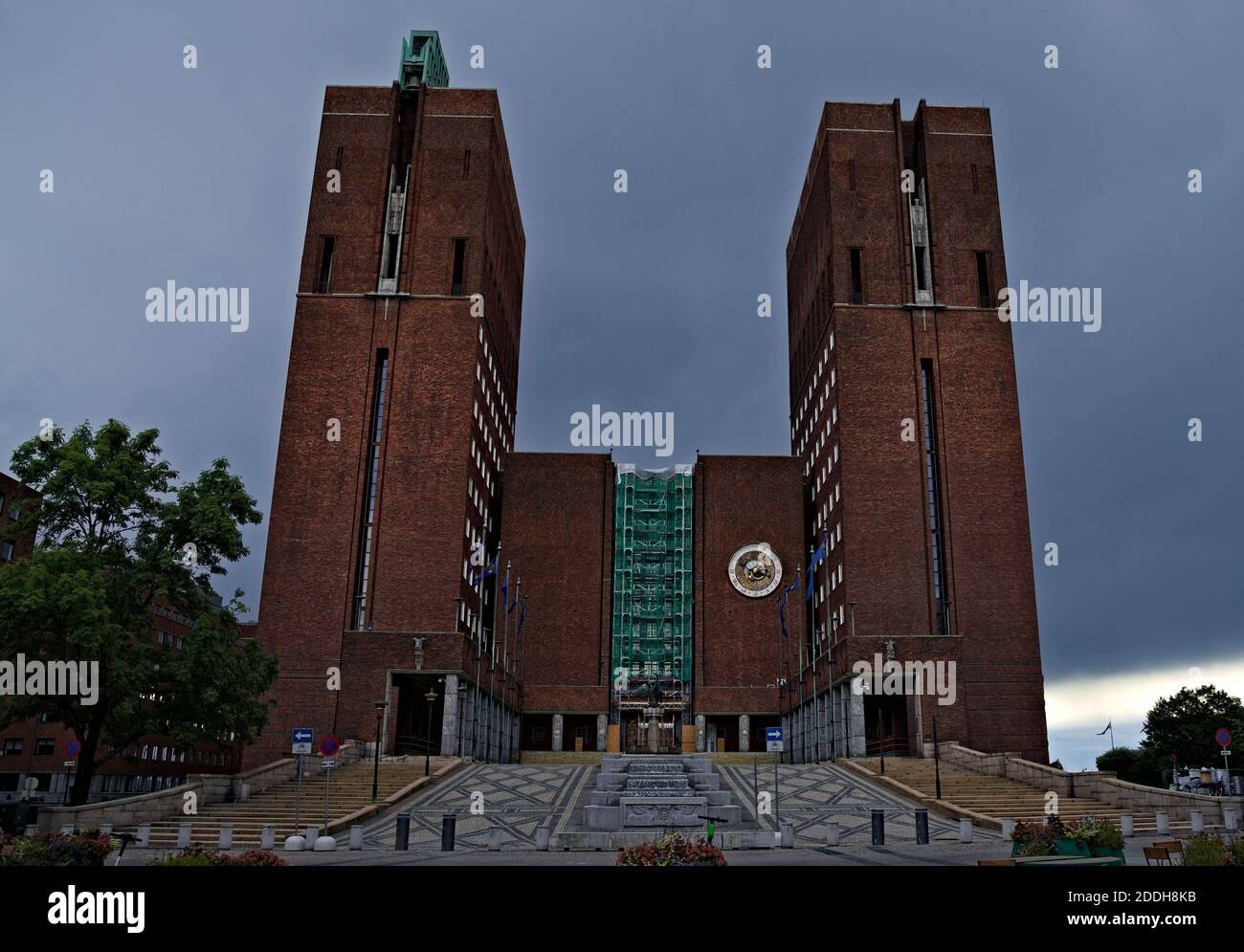 Oslo city hall, home of town administration for the municipality of Oslo. . High quality photo Stock Photo