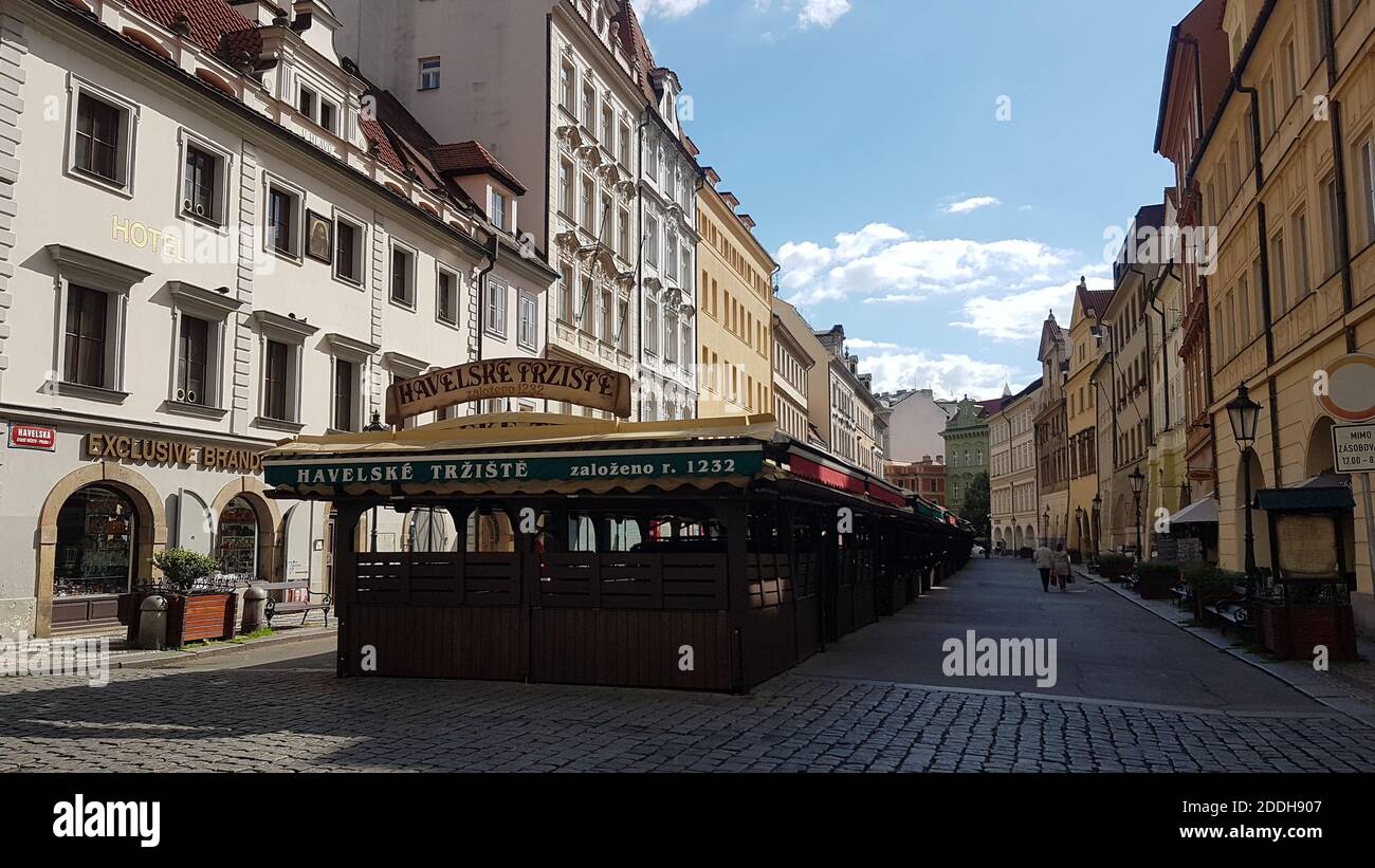 Havelska Market in Prague, Czech Republic in Summer Stock Photo