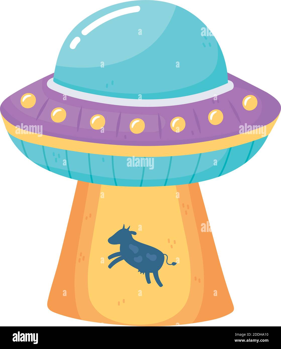 ufo abducts cow space galaxy astronomy cartoon vector illustration Stock  Vector Image & Art - Alamy