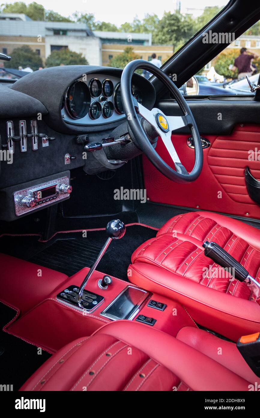 1972 Dino 246 GT Ferrari at the London Concours Stock Photo