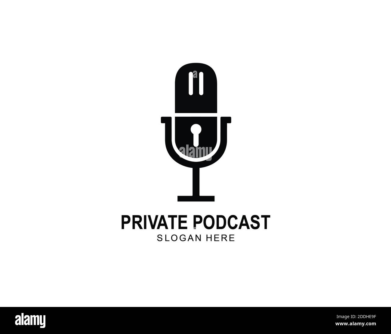 podcast music key logo icon symbol designs Stock Photo