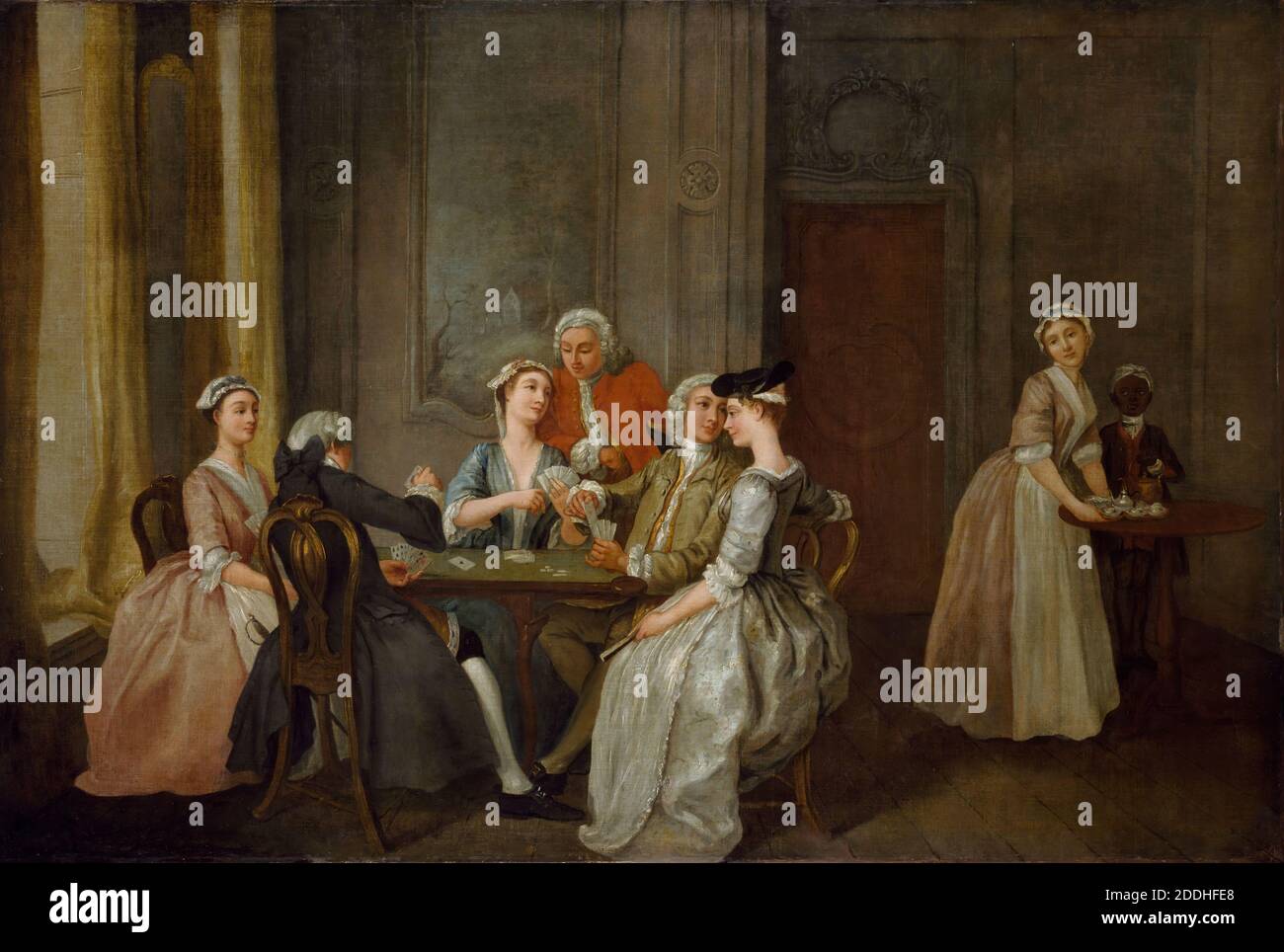 Playing At Quadrille, 174050 Francis Hayman, 18th Century, Card Game