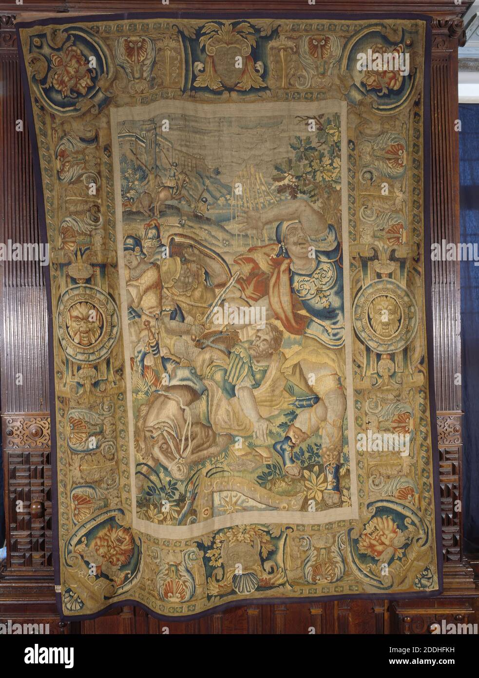 Tapestry, The Conversion of St Paul, 1600-1650 One of a set of eight depicting the acts of the Apostles, after the cartoons of Raphael., Applied Arts, Textiles, Tapestry, Bible Stock Photo