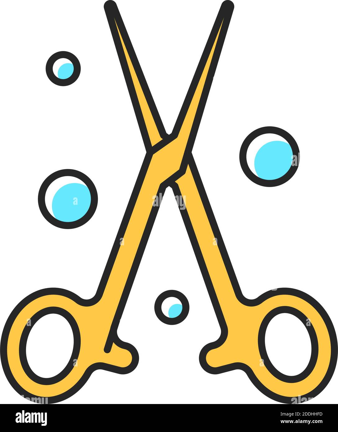 Forceps RGB color icon Stock Vector