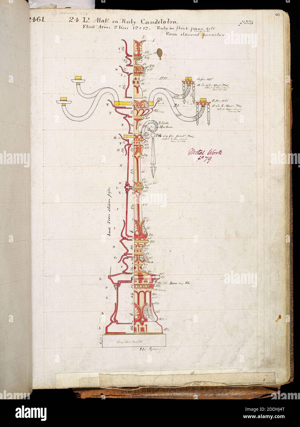 Glass Furniture Design Osler Design Pattern Book, 24 Light Alabaster On