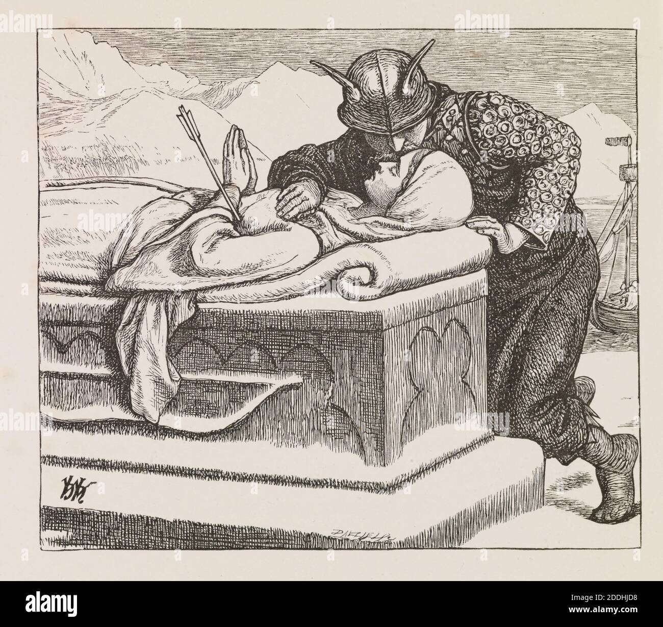 The Moxon Tennyson The Ballad of Oriana Artist William Holman Hunt