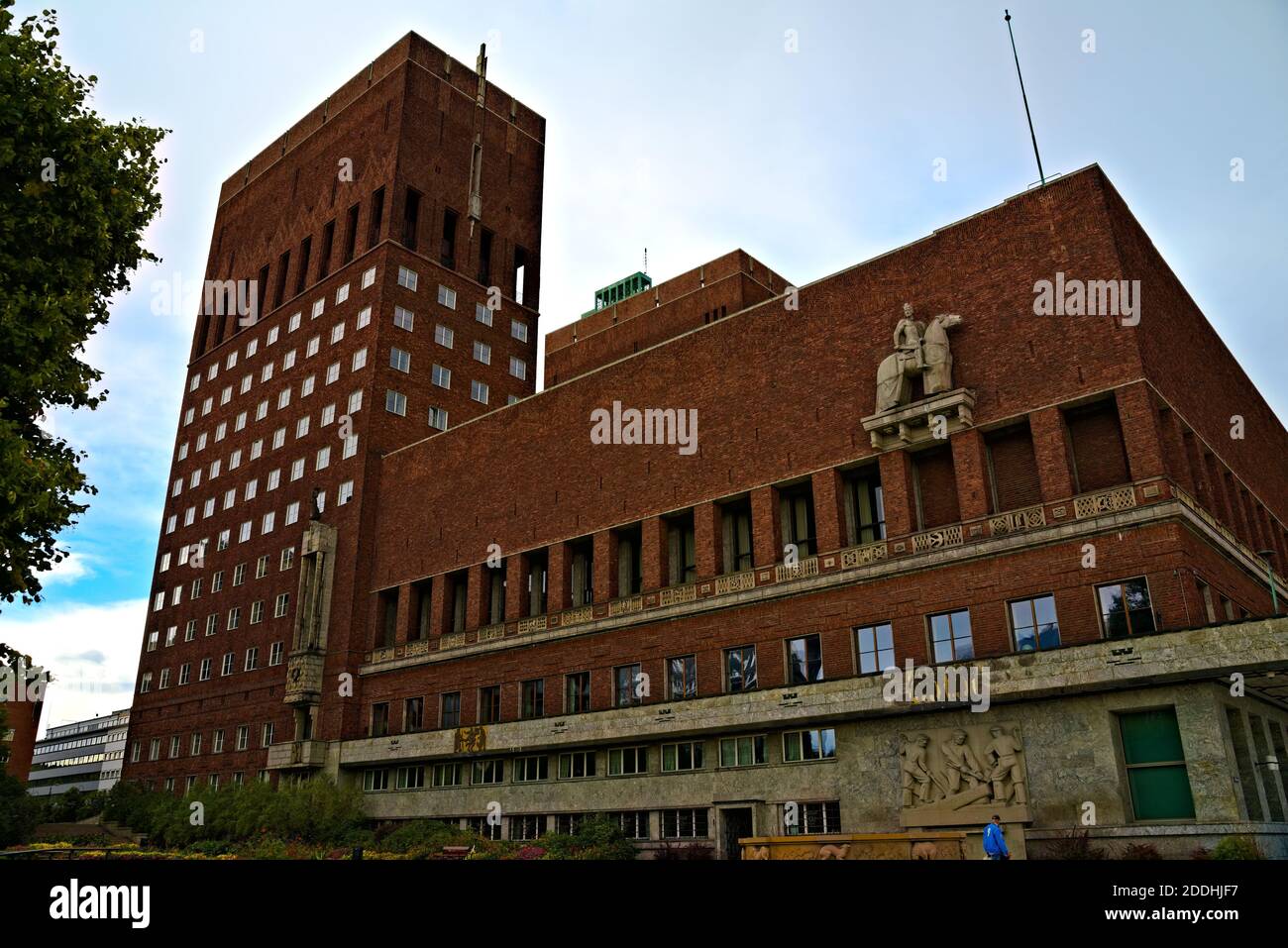 Oslo city hall, home of town administration for the municipality of Oslo. Stock Photo