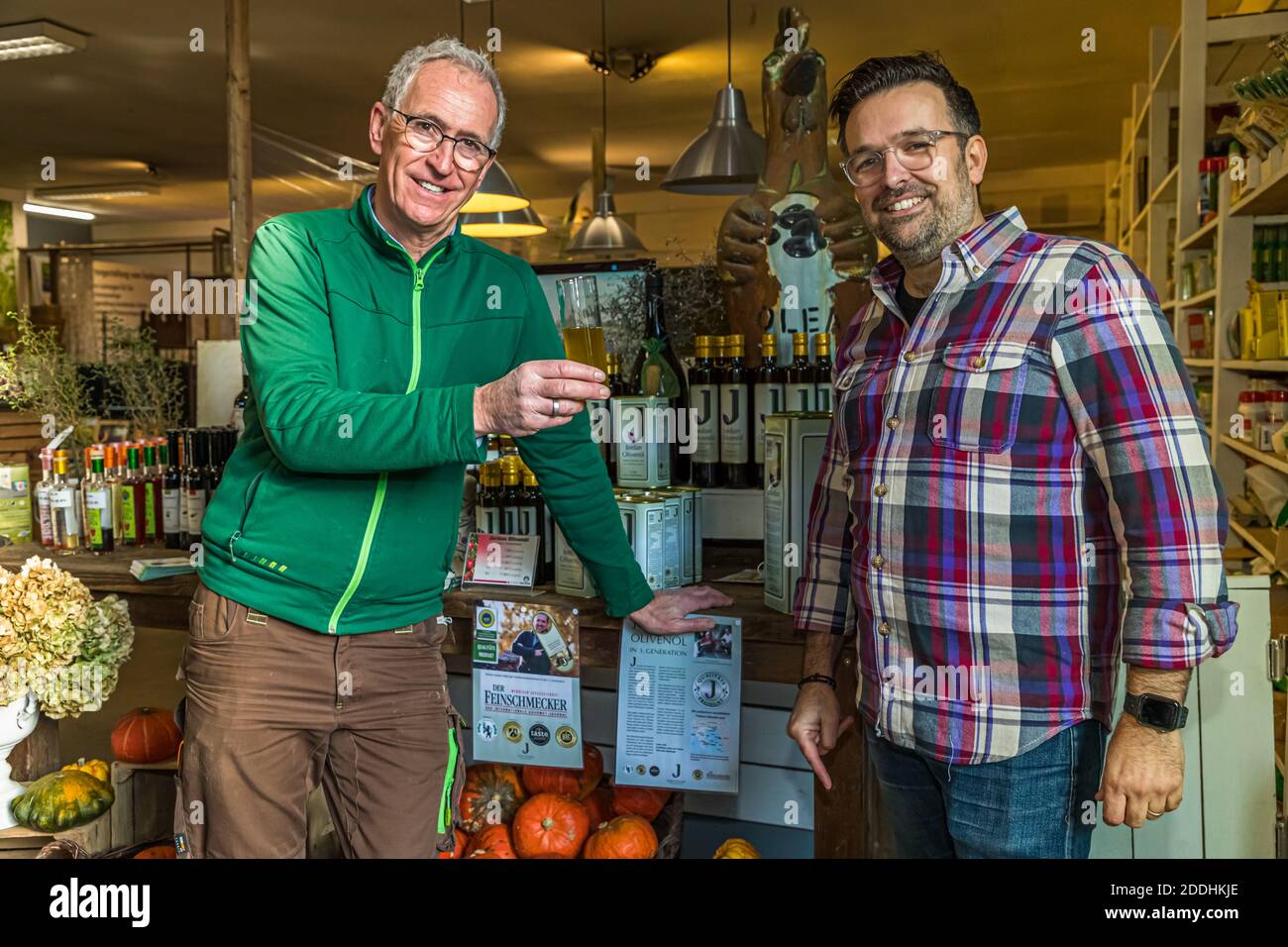 Northernmost Olive Oil Production in Pulheim, Germany. Michael Becker from Gartenhof Becker and