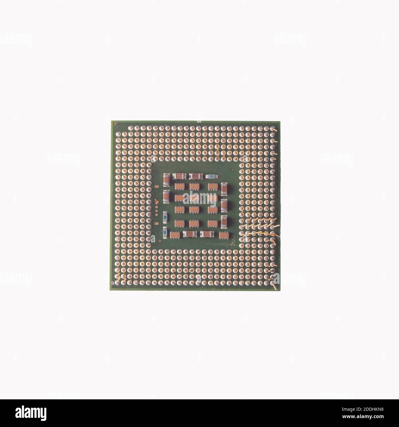 cpu electrical circuit chip isolate on white background processor