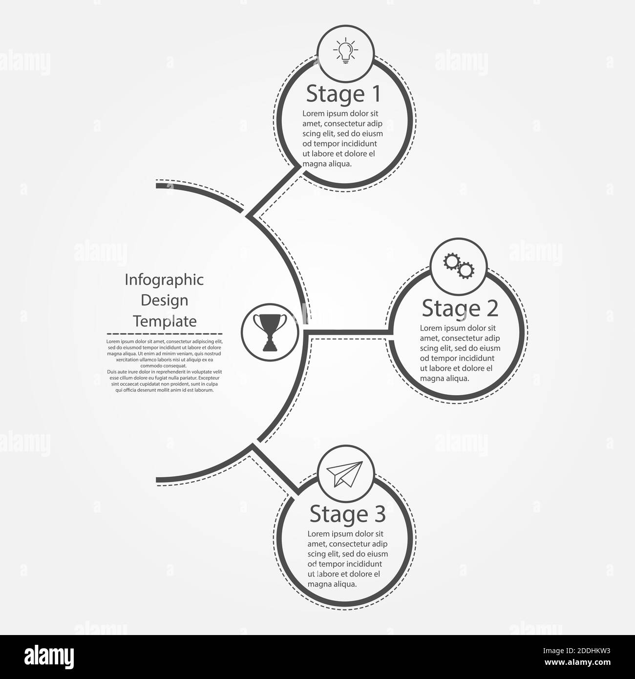 Infographic Design Template Three Steps To Business Success Training Or Promotion Flat Design 2749