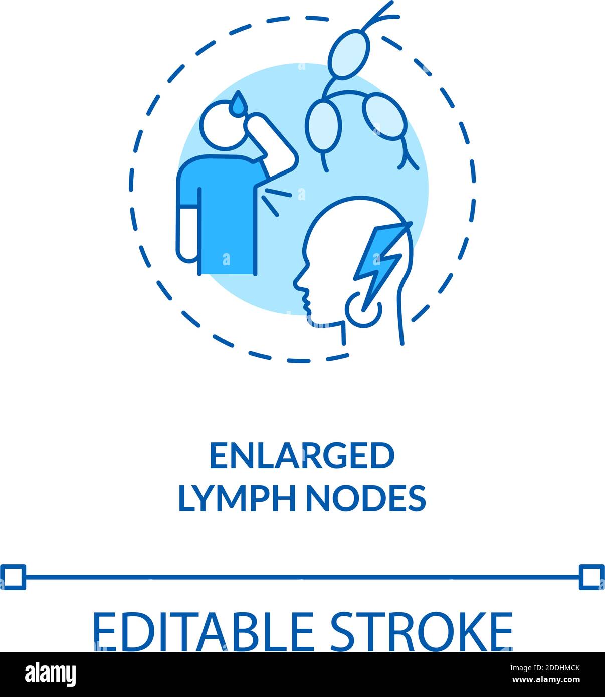 Enlarged lymph nodes concept icon Stock Vector Image & Art Alamy