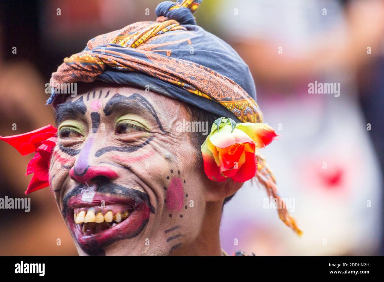 The amak tempengus performance at the Sasak Sade Village in Rembitan, Lombok, Indonesia Stock Photo