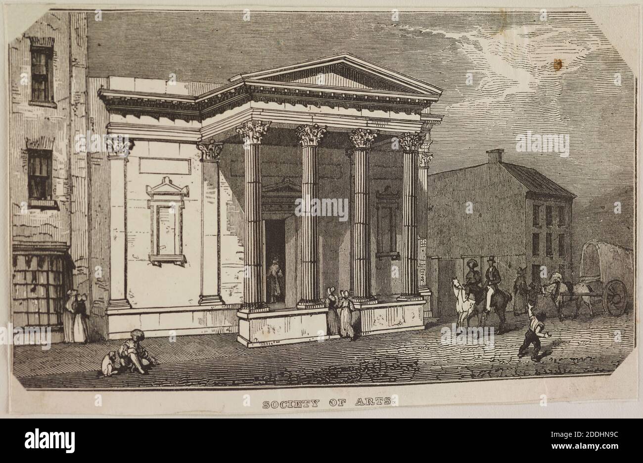 Engraving, Birmingham Society of Arts, New Street, Vol I, Topographical