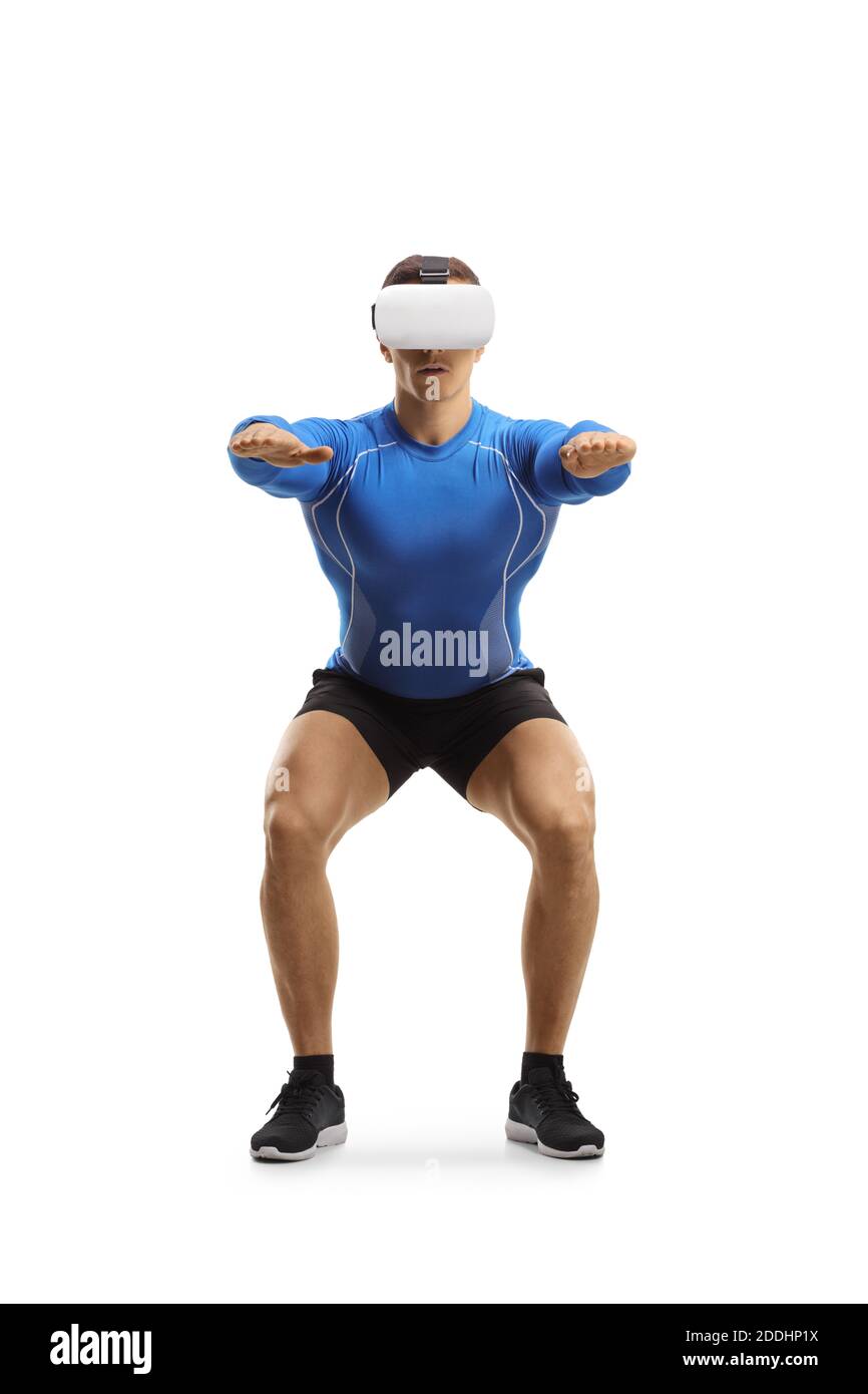 A Man Lifting Dumbbell while Wearing Virtual Goggles · Free Stock