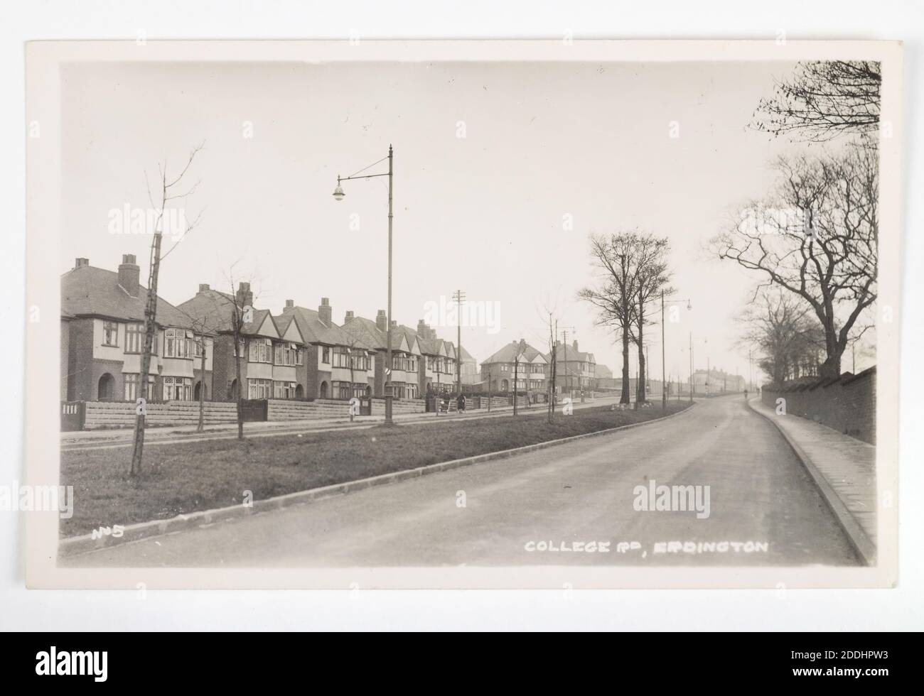 Postcard, College Road, Erdington, Birmingham, 193040 Topographical
