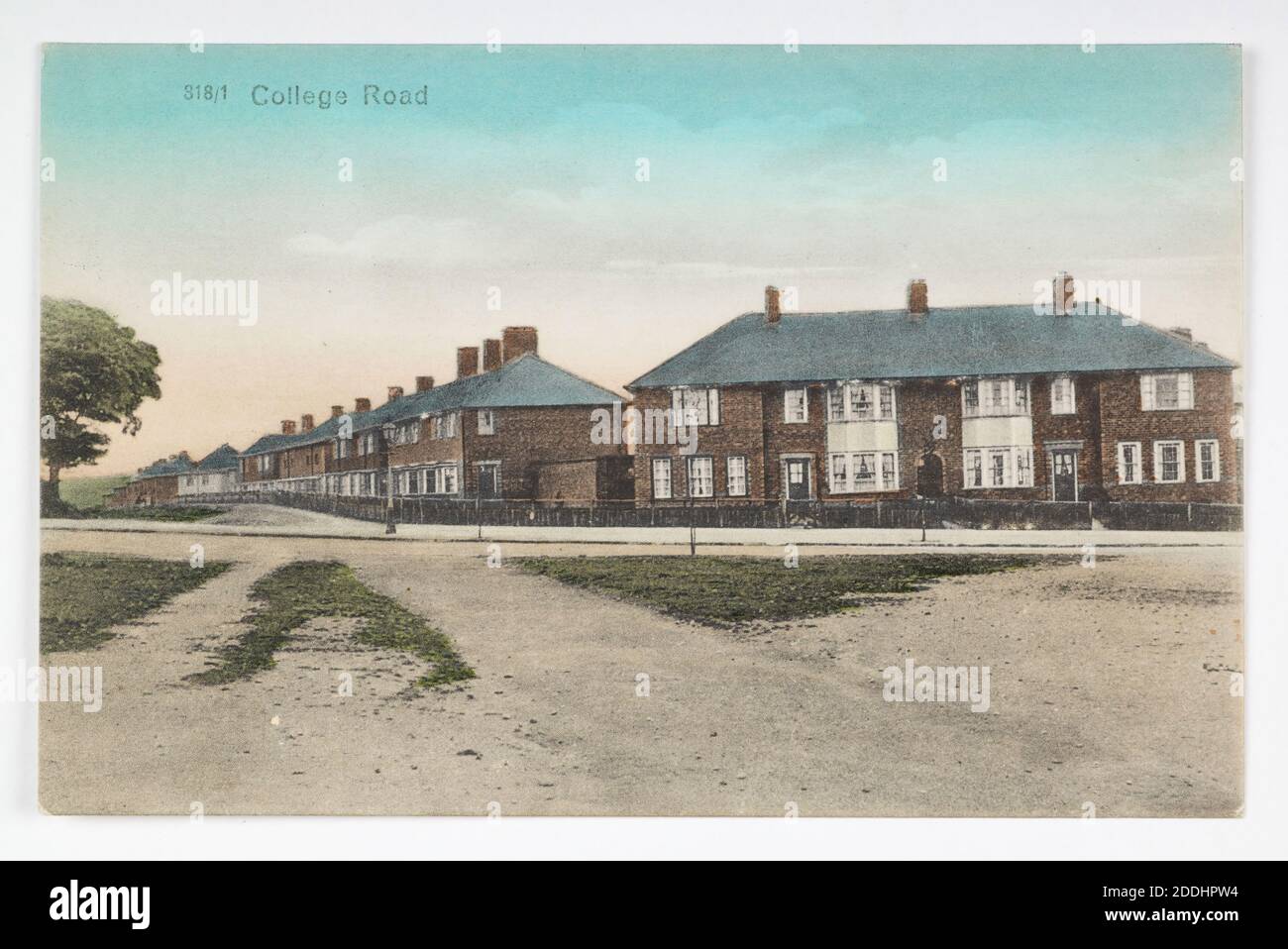 Postcard, College Road, Erdington, Birmingham, 193040 Topographical