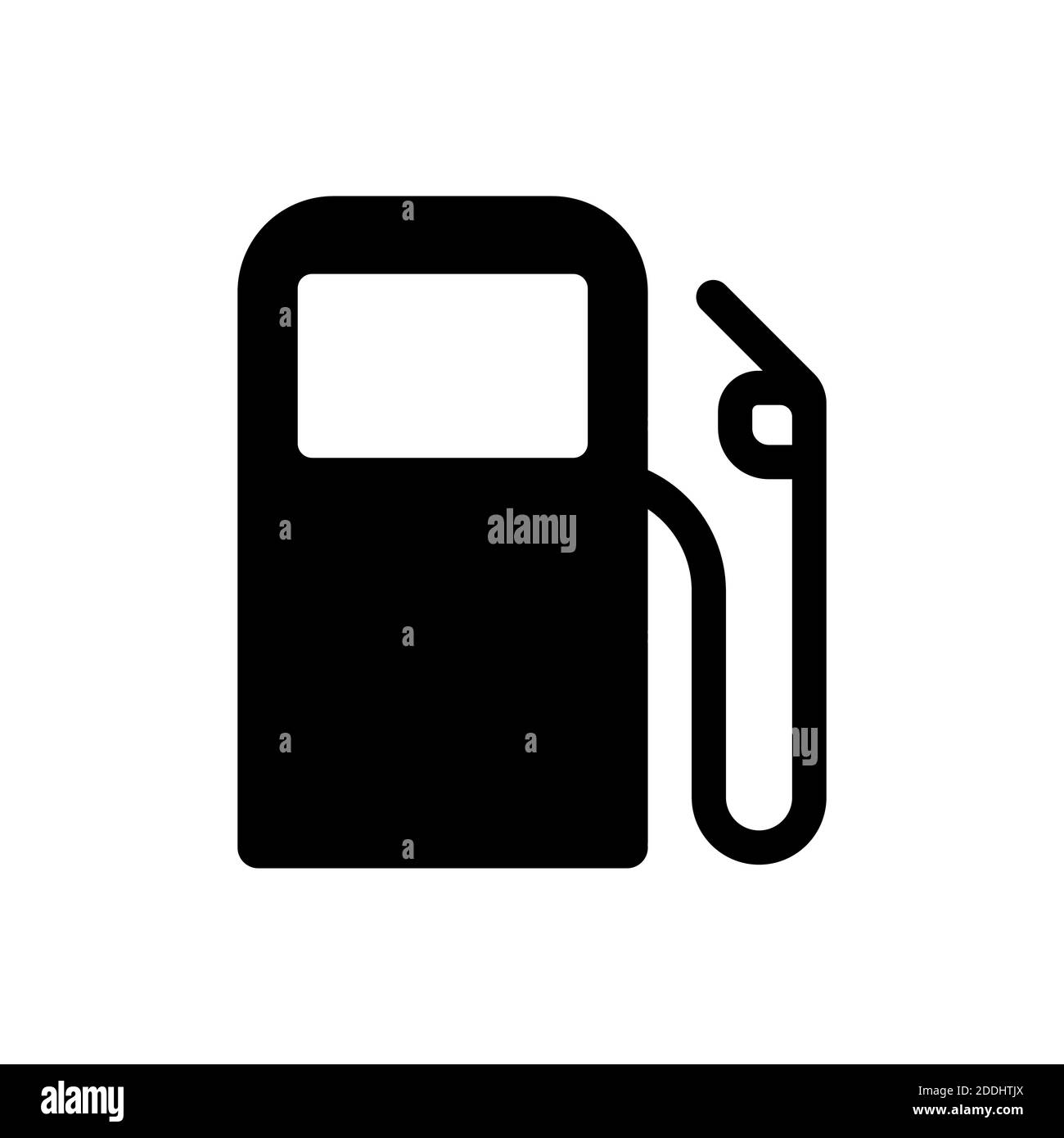 Fuel pump petrol symbol. Gas station black icon isolated vector on white background. Stock Vector