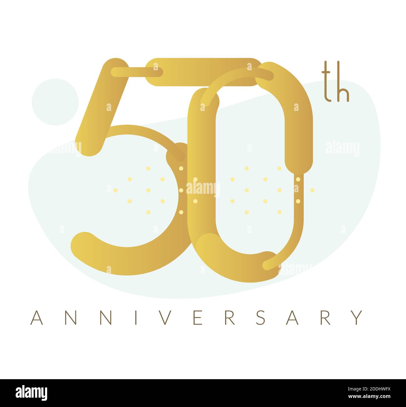 50 Years Anniversary Logo as EPS 10 File Stock Vector