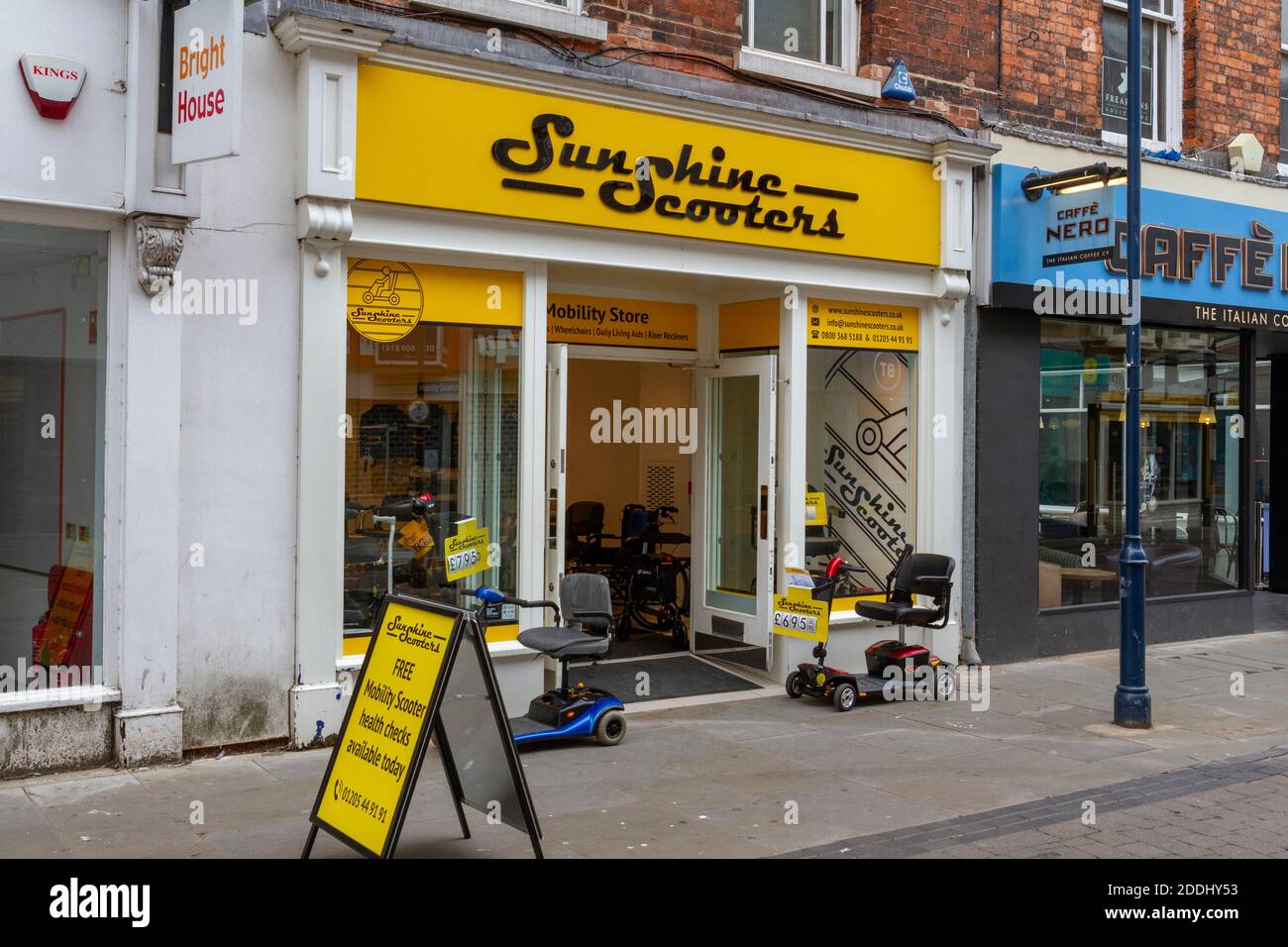 Sunshine Scooters mobility scooter store in Boston, Lincolnshire, UK Stock  Photo - Alamy