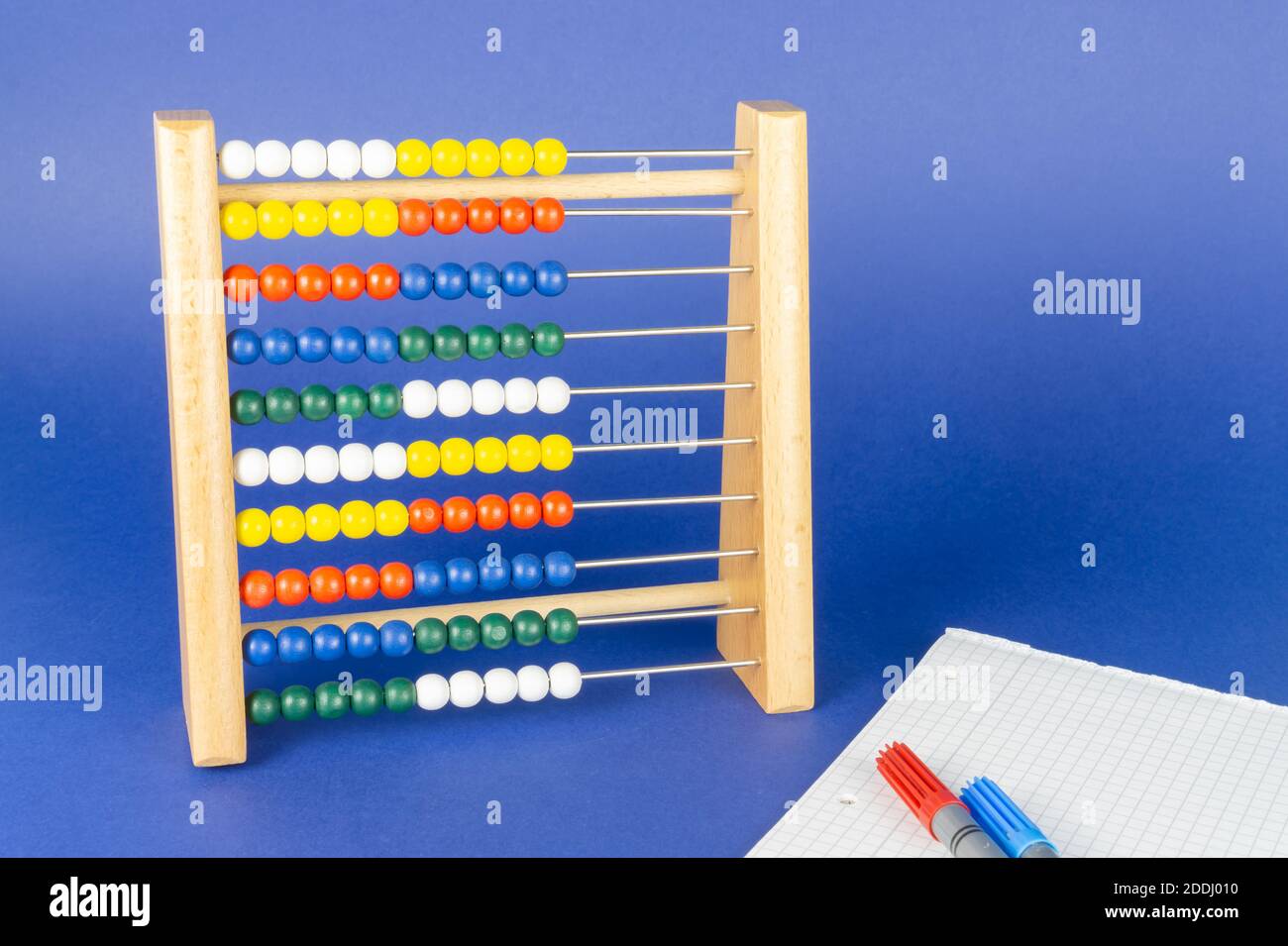 A closeup shot of a colorful abacus toy Stock Photo