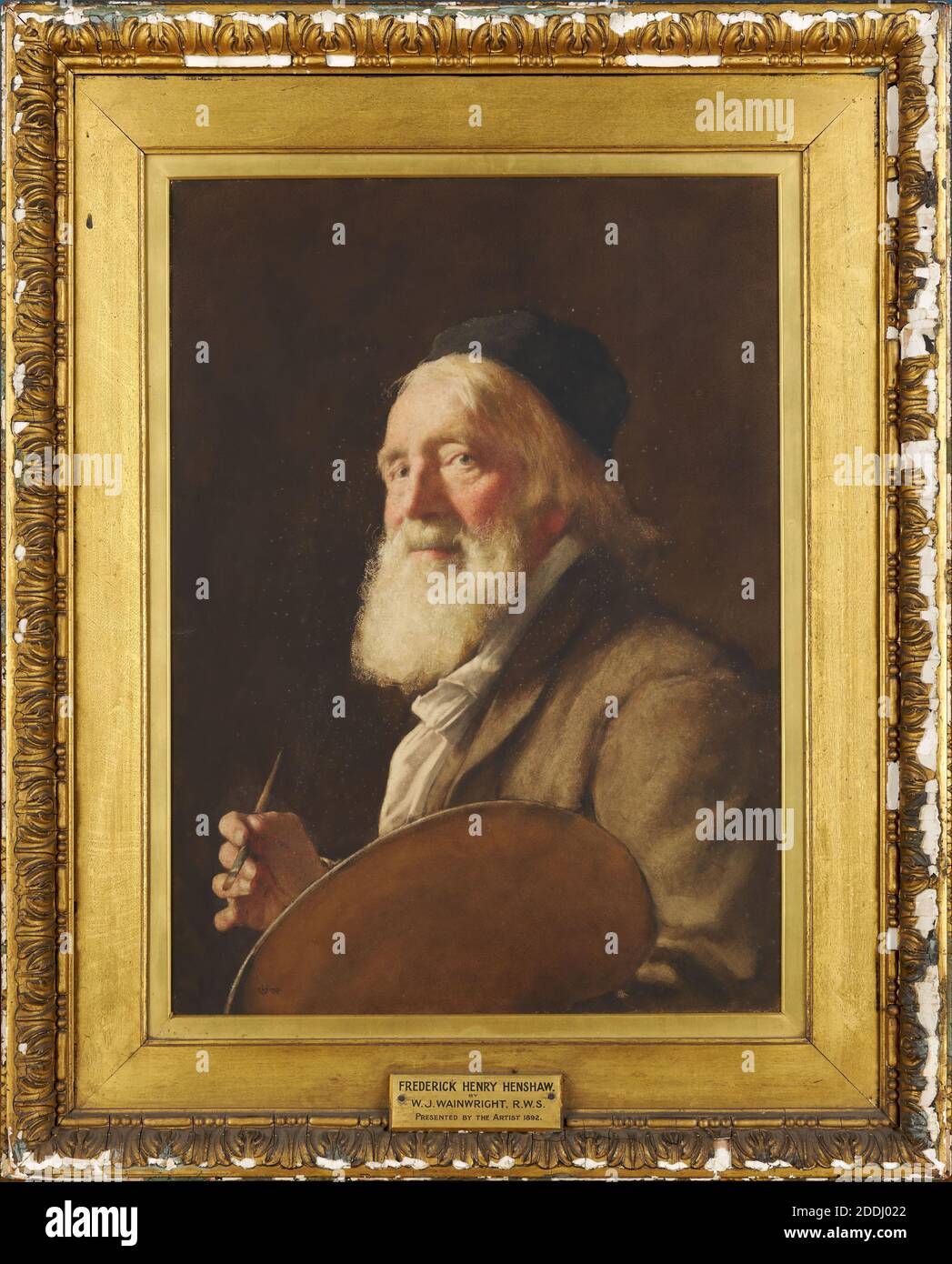 Portrait Of Frederick Henry Henshaw (1807-91),1891 William John Wainwright (d.1931), 19th Century, Watercolour, Painting, Portrait, Frame, Male, Works on Paper Stock Photo