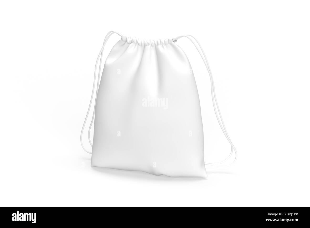 Drawstring bag mockup isolated on white background - 3d render Stock Photo  - Alamy