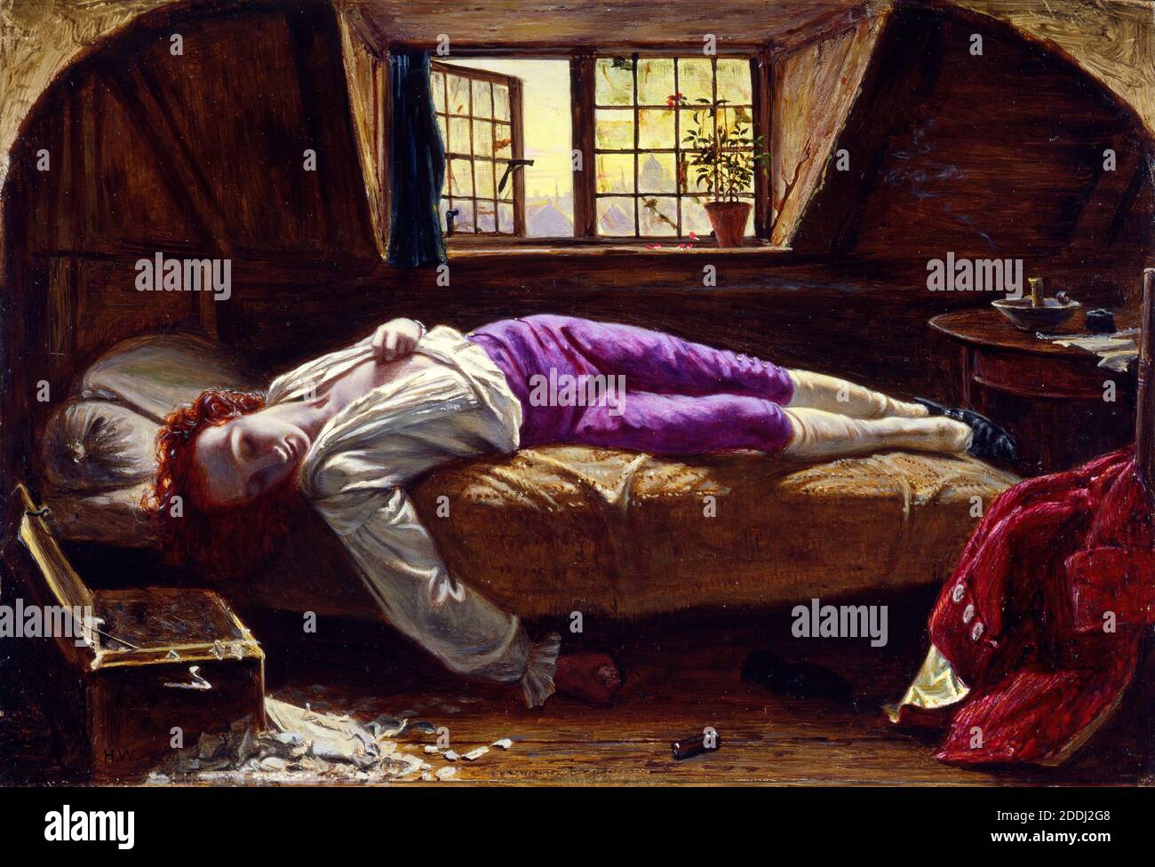 The death of chatterton by henry wallis hi-res stock photography and ...