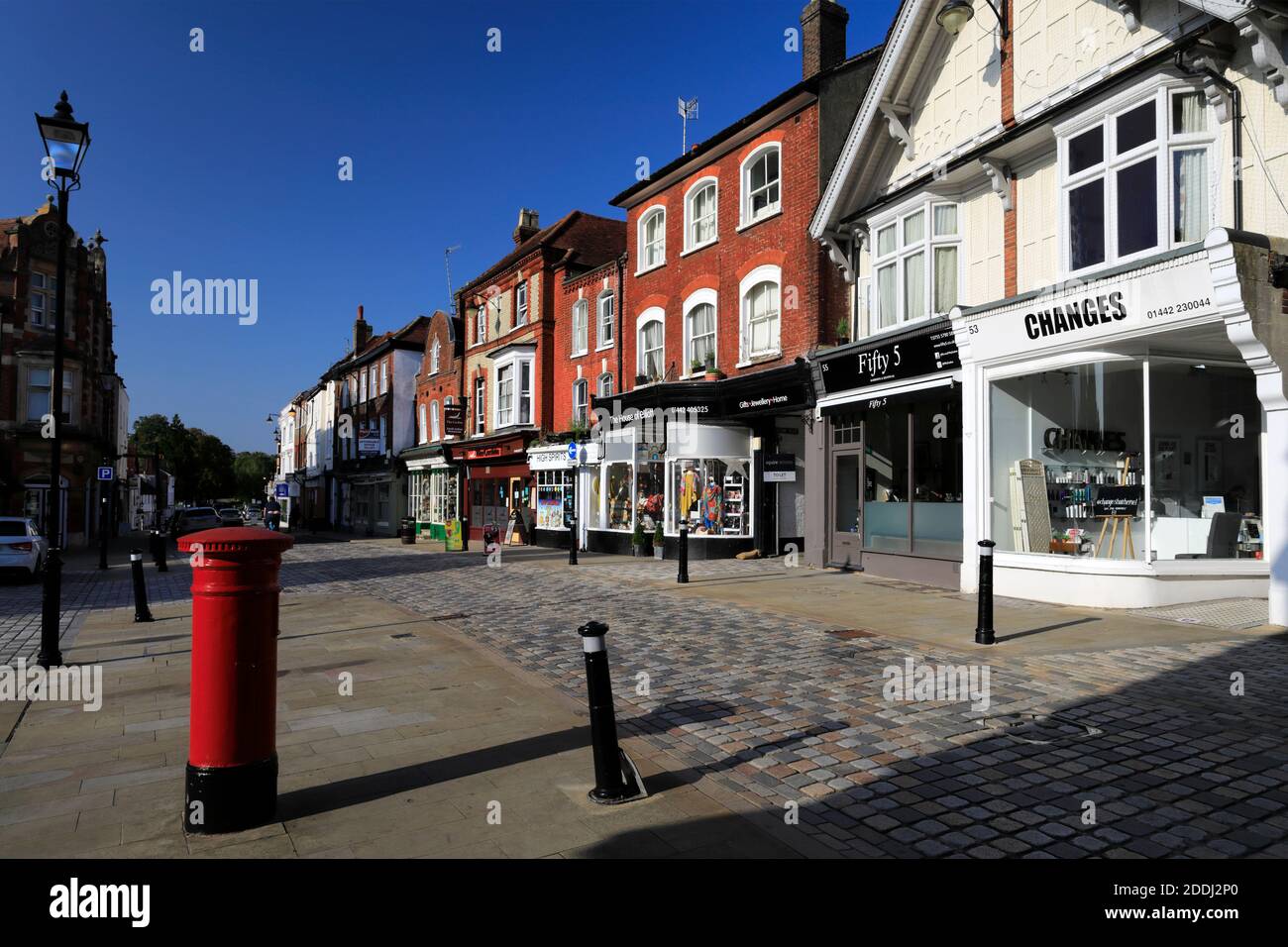 Street view of Old town Hemel Hempstead, Hertfordshire County, England Stock Photo