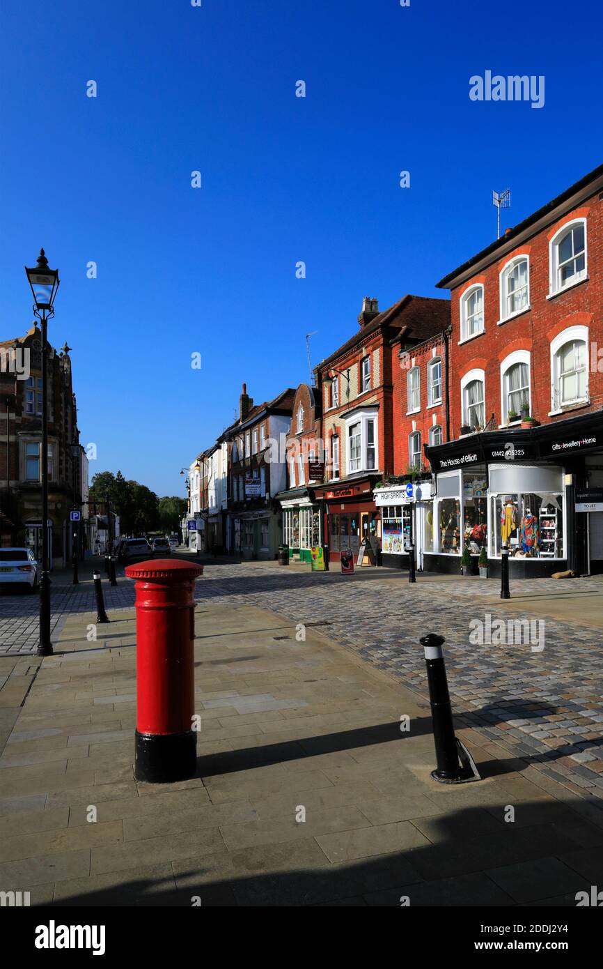 Street view of Old town Hemel Hempstead, Hertfordshire County, England Stock Photo