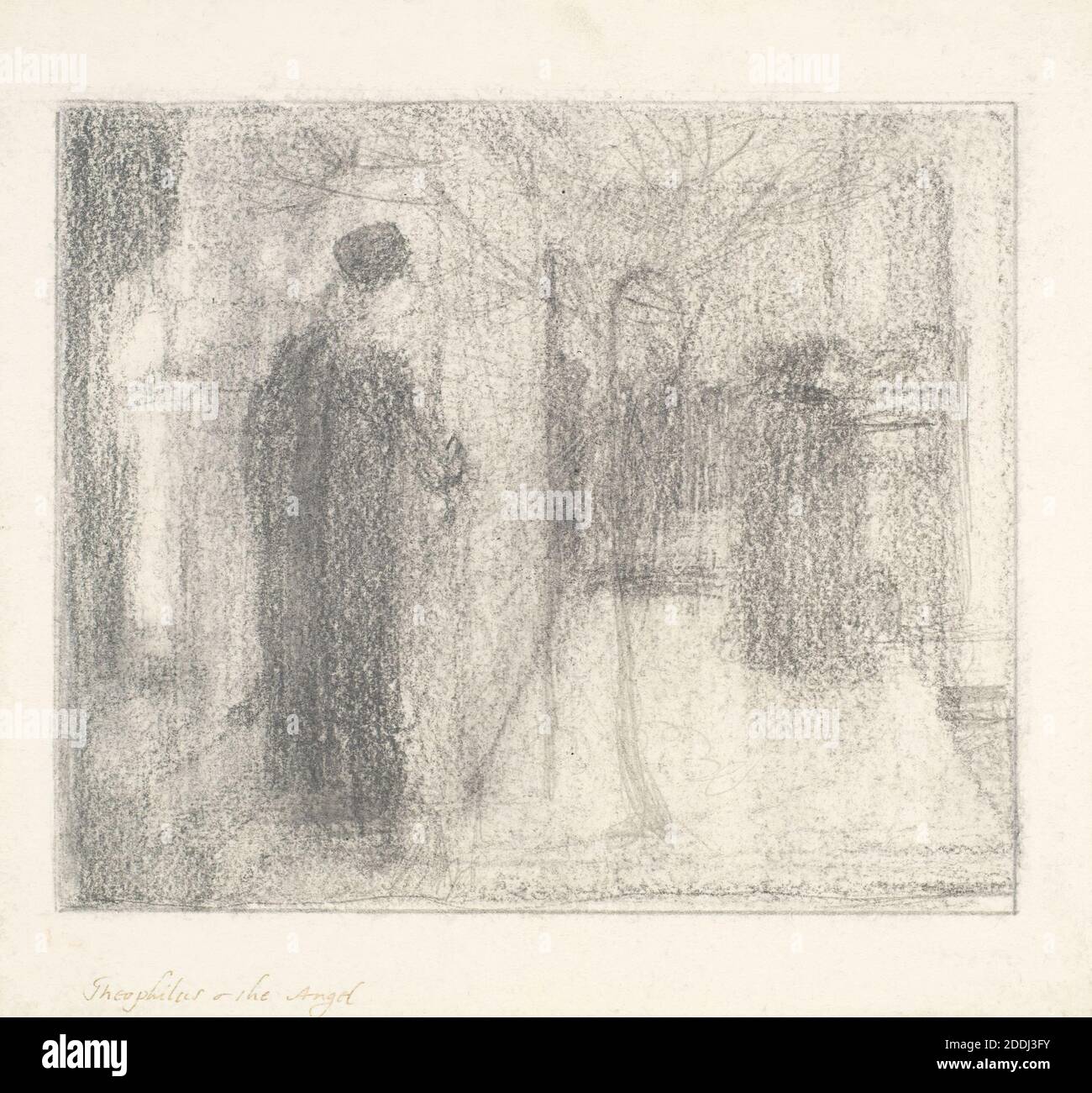 St Theophilus and the Angel, Sketch, Dalziels' Bible Gallery, Ezekiel and the Boiling Pot, 1863