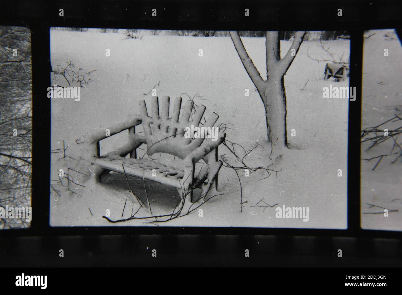 Fine 1970s vintage black and white photography of an old rustic chair ...