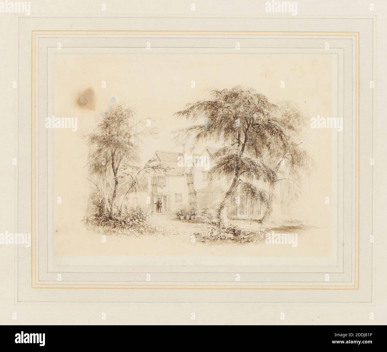 St Martin's Parsonage,18267 David Cox, 19th Century, Ink, Frame, Pen