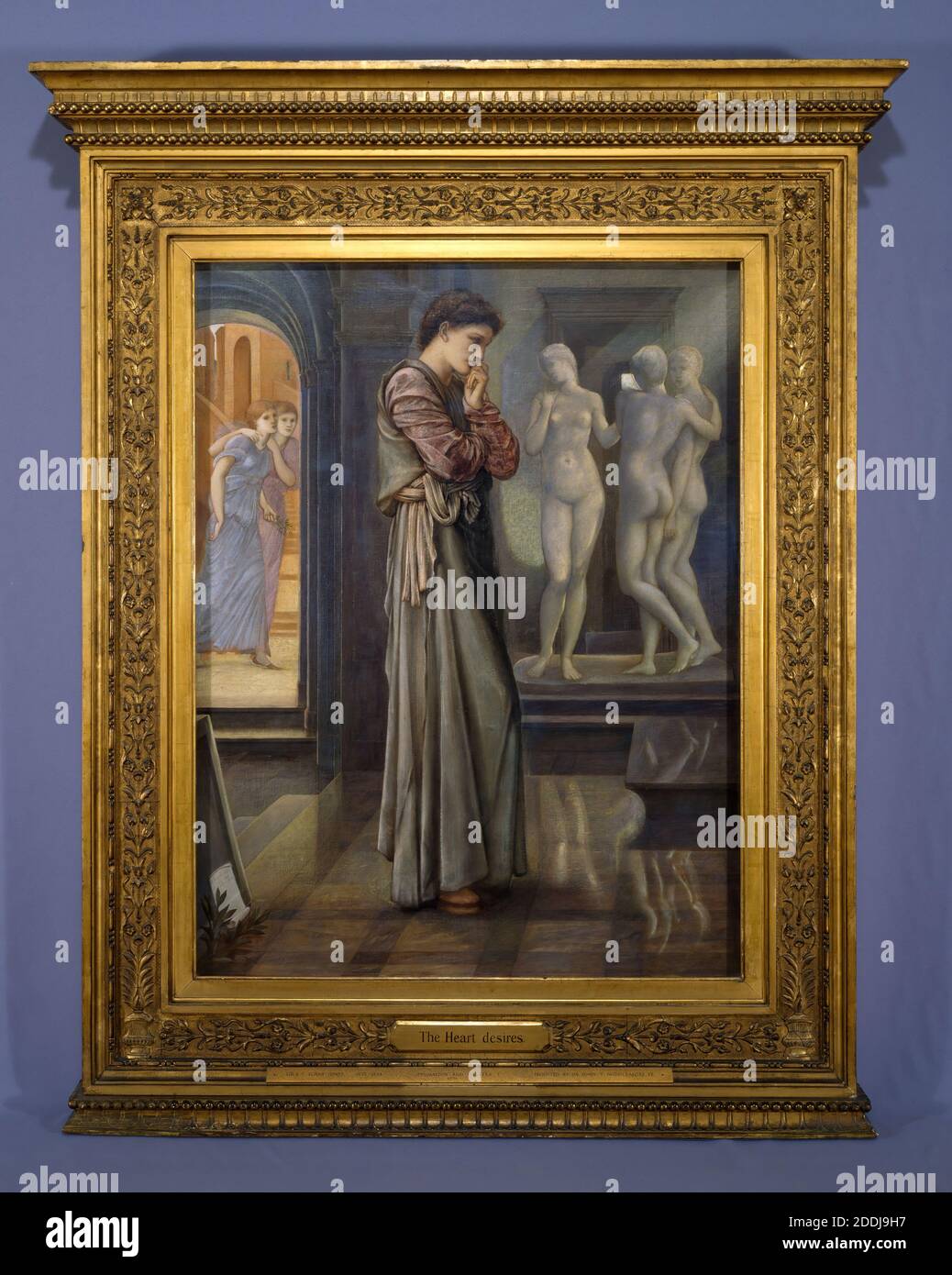 Pygmalion and the Image, The Heart Desires, 1878 One in a series of four paintings Artist: Edward Burne-Jones Oil On Canvas, Art Movement, Pre-Raphaelite, 19th Century Stock Photo