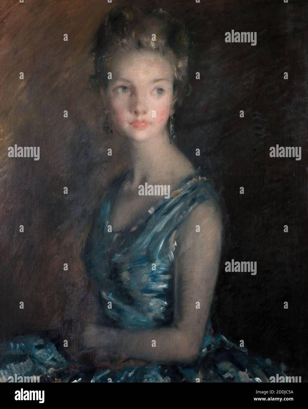 Blue And Silver, 1929 By David Muirhead (d.1930), Blue, Oil Painting