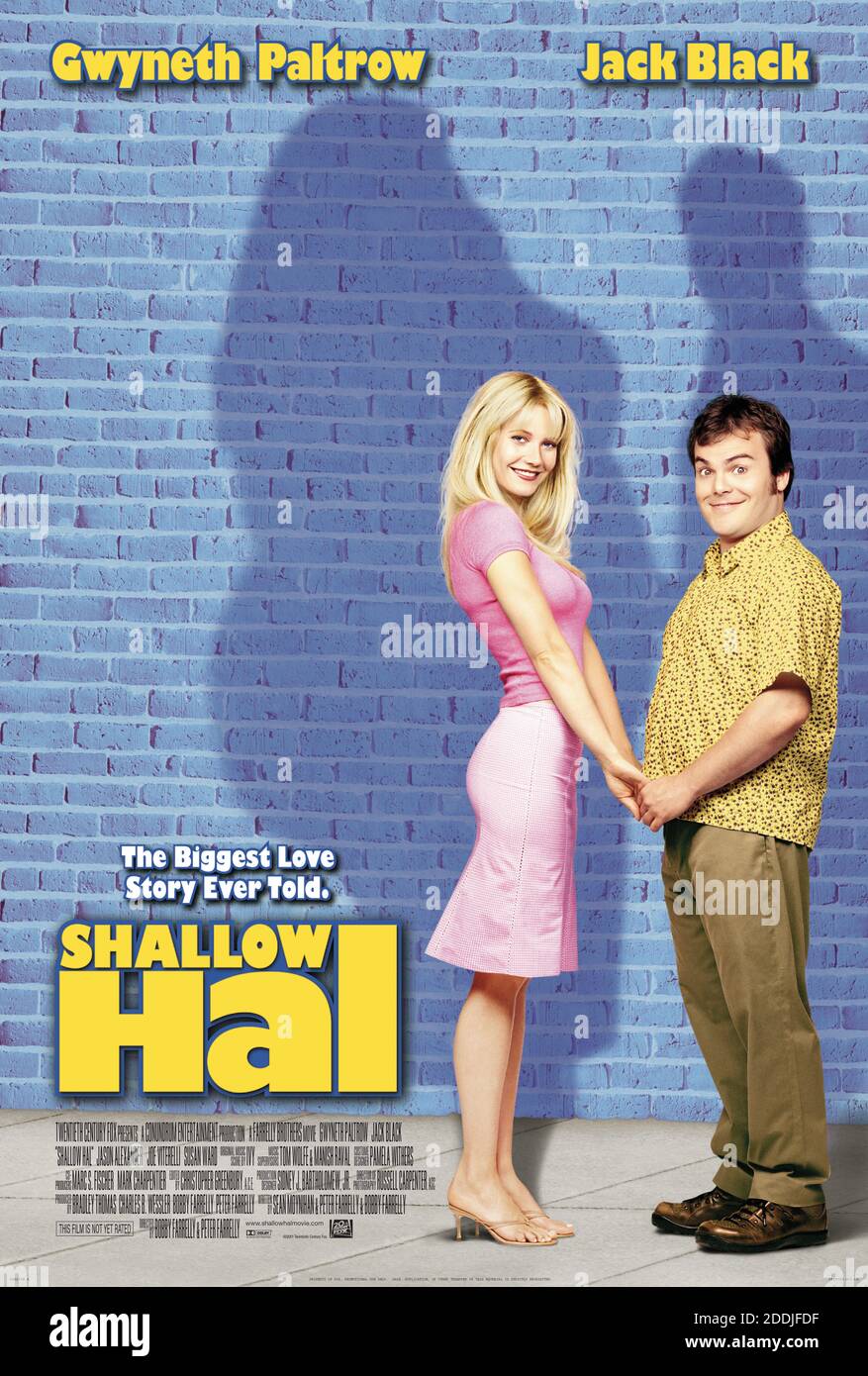 Poster - Gwyneth Paltrow, Jack Black, 'Shallow Hal' (2001)  Photo credit: Twentieth Century Fox / The Hollywood Archive / File Reference # 34078-0076FSTHA Stock Photo