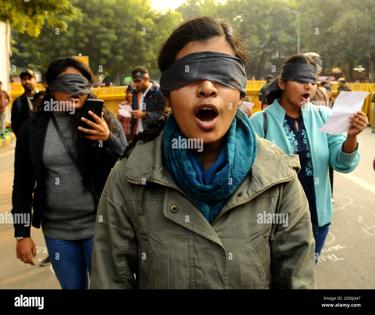 Women's rights activists rehearse before taking part in a performance ...
