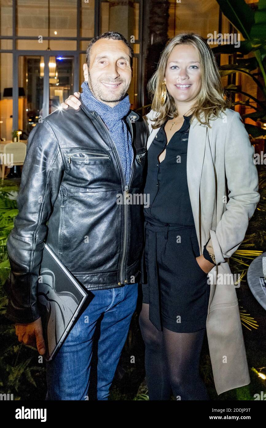 Zinedin Soualem, French actor with his wife, Caroline Faindt, painter, during the opening ceremony of the Exposition GV Monumental for FIAC, Hotel Prince de Galles, Paris, France. Photo by Jana Call me J/ABACAPRESS.COM Stock Photo