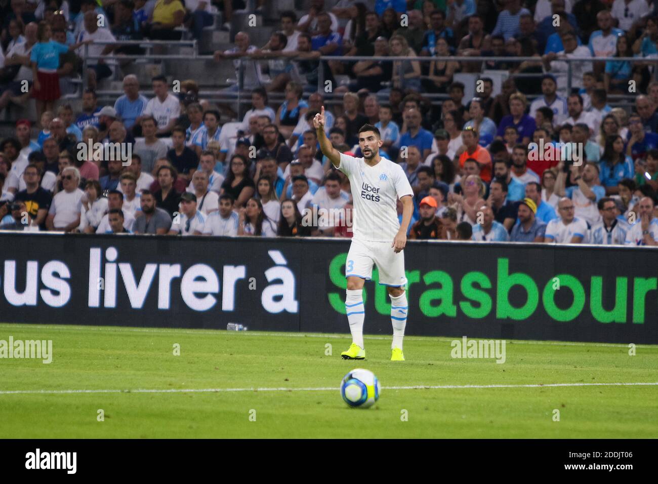 Marseille's Alvaro Gonzalez during the friendly match : Olympique de Marseille Vs SSC Napoli at Stade Vélodrome in Marseille, France on August 4th, 2019. Photo by Guillaume Chagnard/ABACAPRESS.COM Stock Photo