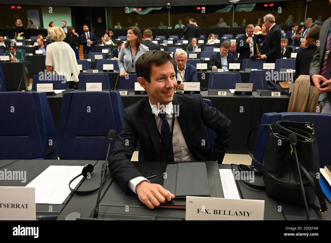 Francois Xavier Bellamy at the European Parliament in Strasbourg ...
