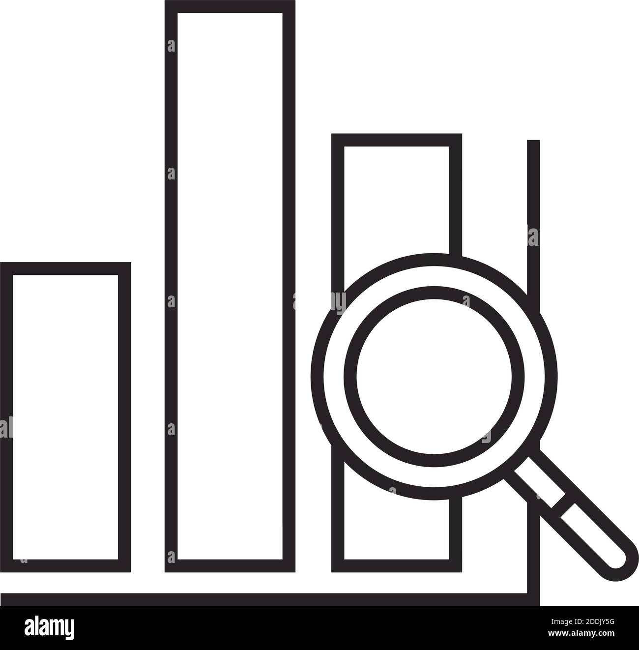 digital marketing analysis strategies vector illustration line icon ...