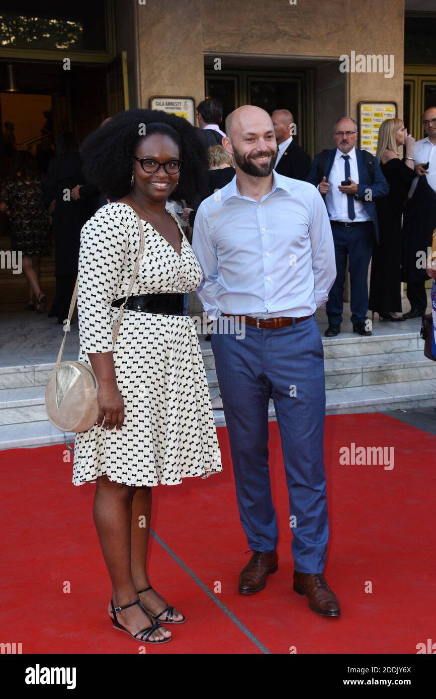 Minister Sibeth Ndiaye and her husband Patrice Roques attending the 25th  Amnesty International Gala held at