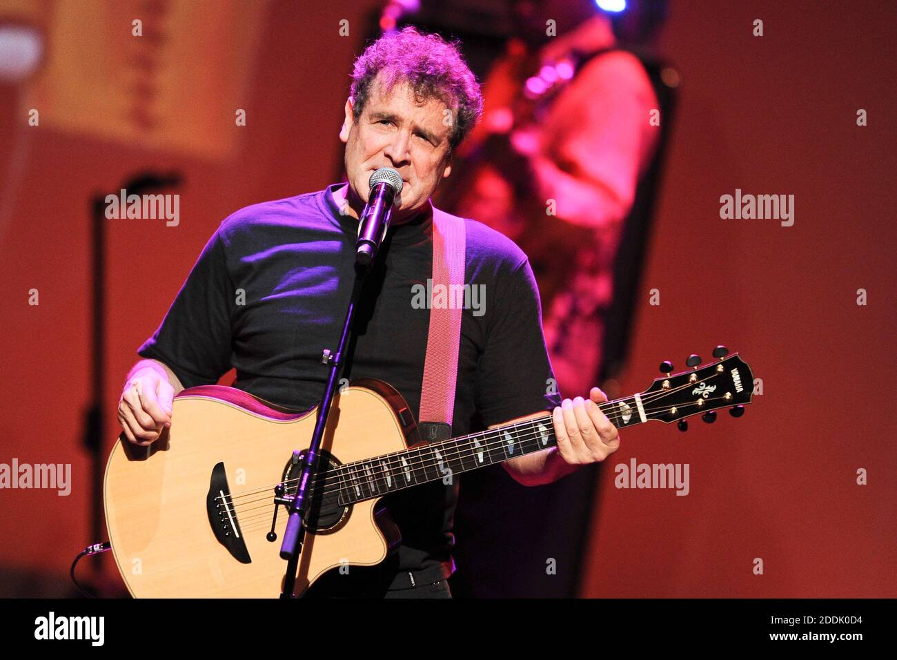 File photo - South African singer Johnny Clegg performs during 'A touch of Africa ' Gala Night in Monte Carlo, Monaco on September 29, 2012 to open the winter season of SBM with a gala night in honour of South Africa and a Johnny Clegg's live concert at the Salle Garnier. Clegg, has died at the age of 66, after a long battle with pancreatic cancer. Known as the 'white Zulu', he was a vocal critic of the apartheid government which ruled until 1994.The British-born musician, who uniquely blended western and Zulu music, was diagnosed with cancer in 2015. Photo by David Nivirere/Pool/ABACAPRESS.CO Stock Photo