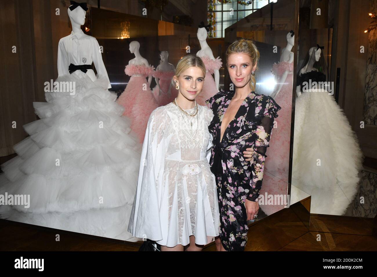 Caroline Daur and Nicky Hilton Rothschild attend the Giambattista Valli