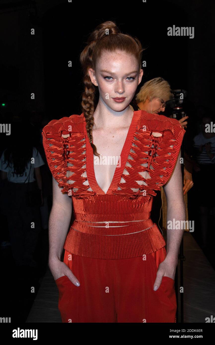 Larsen Thompson attending the Jean-Paul Gaultier show as part Paris