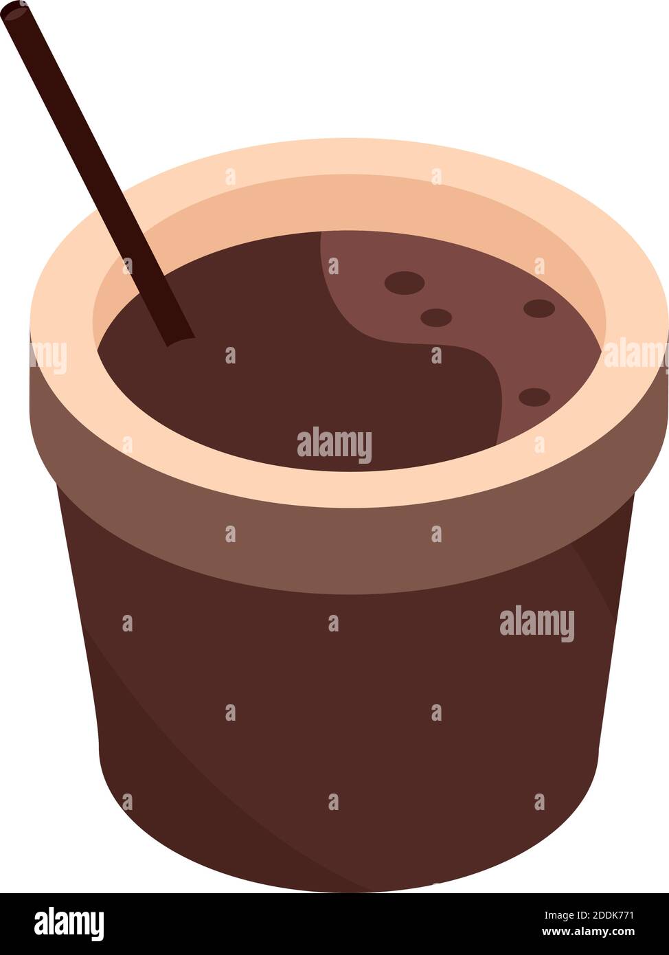coffee paper cup brewing isometric icon design vector illustration Stock Vector