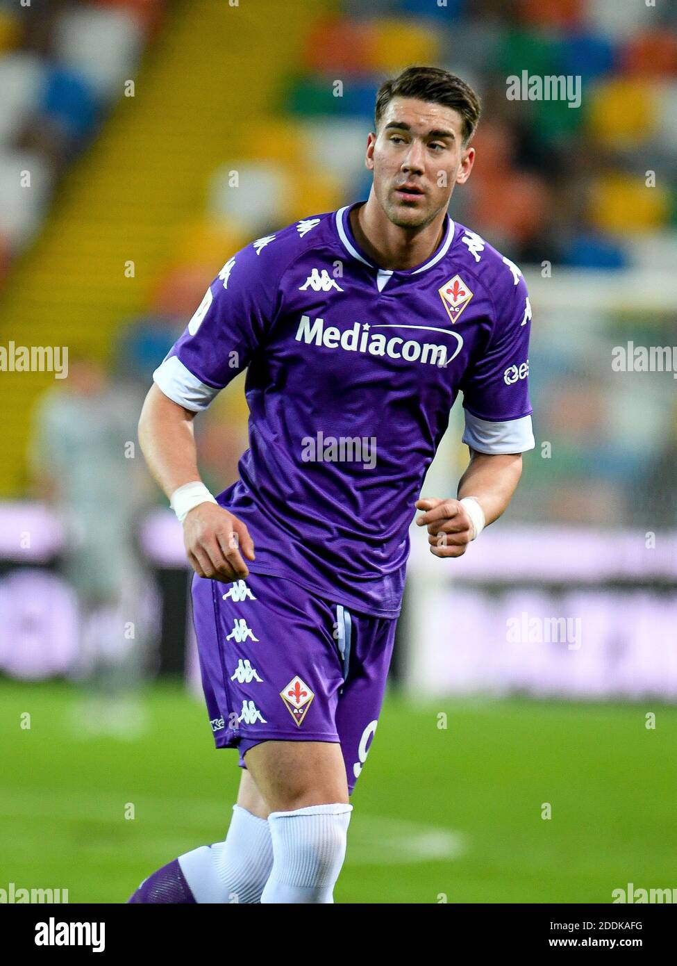 Udine, Italy. 25th Nov, 2020. Dusan Vlahovic (Fiorentina) during Udinese  Calcio vs ACF Fiorentina, Italian football