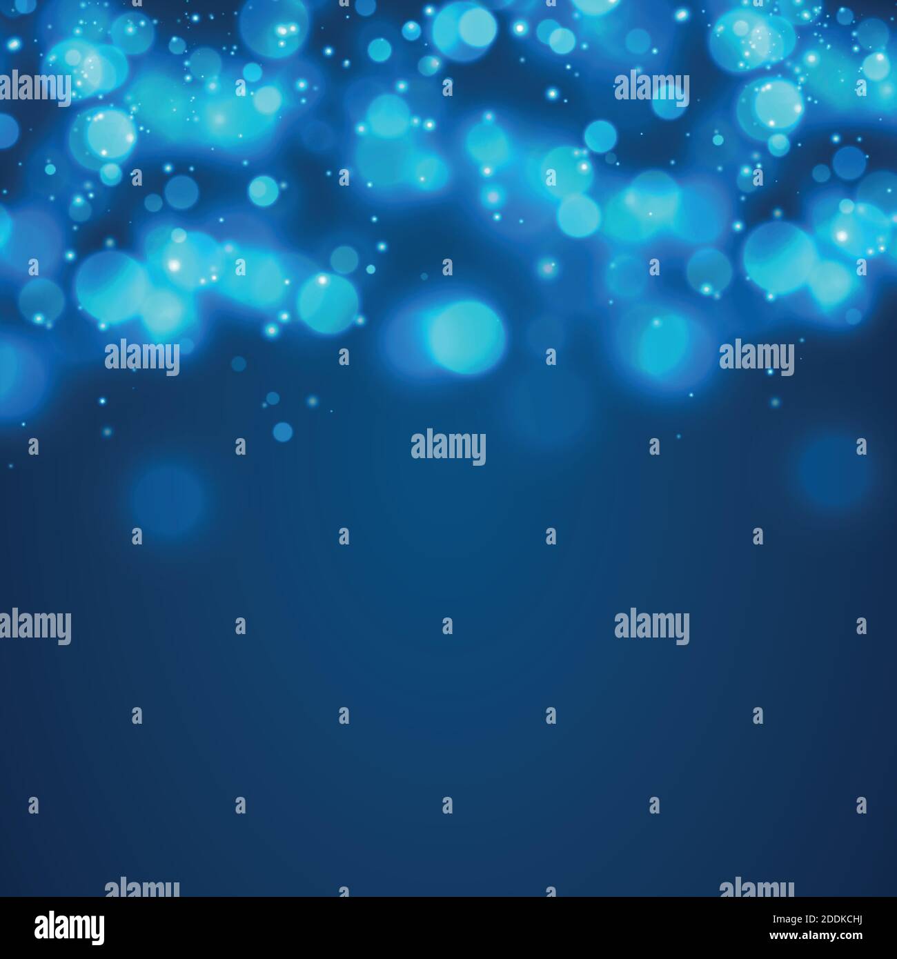 White blurred bokeh on blue background - Vector illustration Stock ...