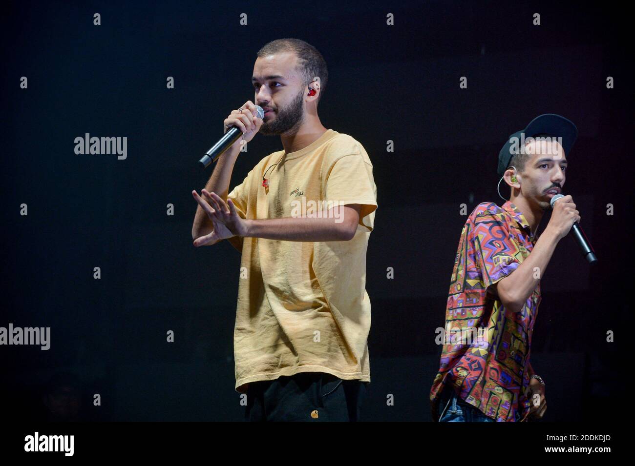 Big Flo & Oli performing live on stage during Radio Scoop Music Tour