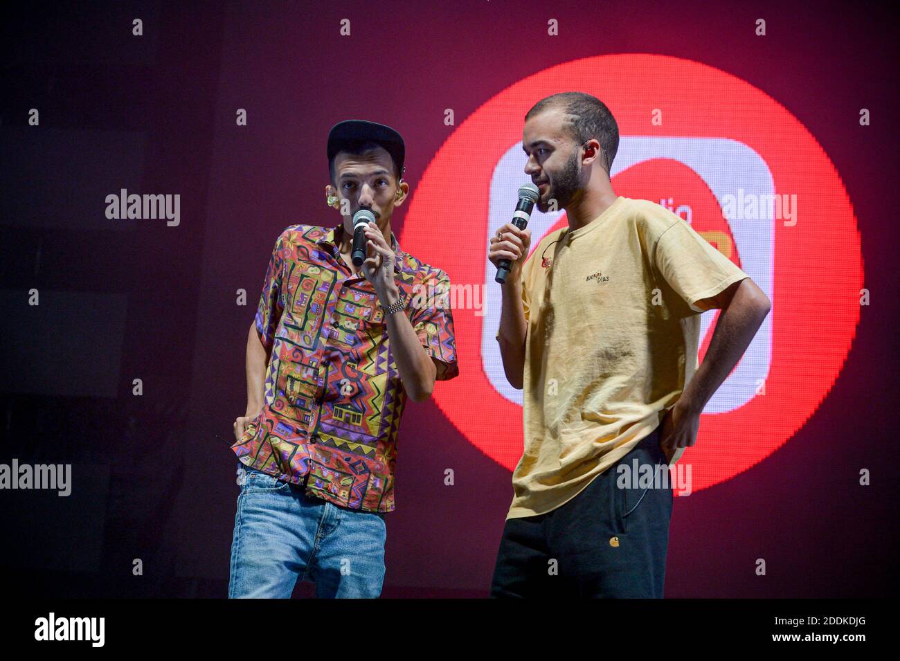 Big Flo & Oli performing live on stage during Radio Scoop Music Tour