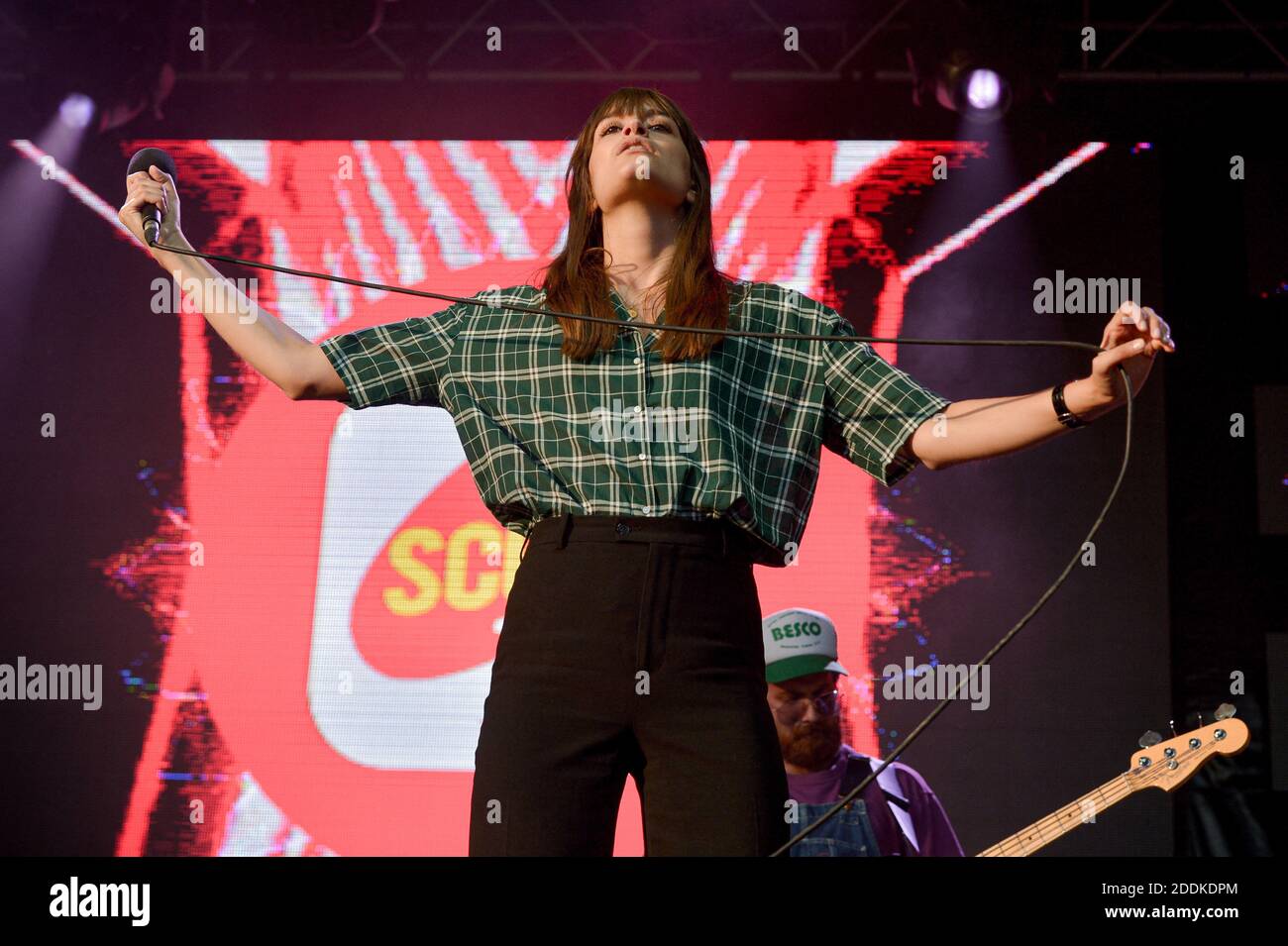 Clara Luciani performing live on stage during Radio Scoop Music Tour 2019  in Feurs, France on July 13, 2019. Photo by Julien  Reynaud/APS-Medias/ABACAPRESS.COM Stock Photo - Alamy